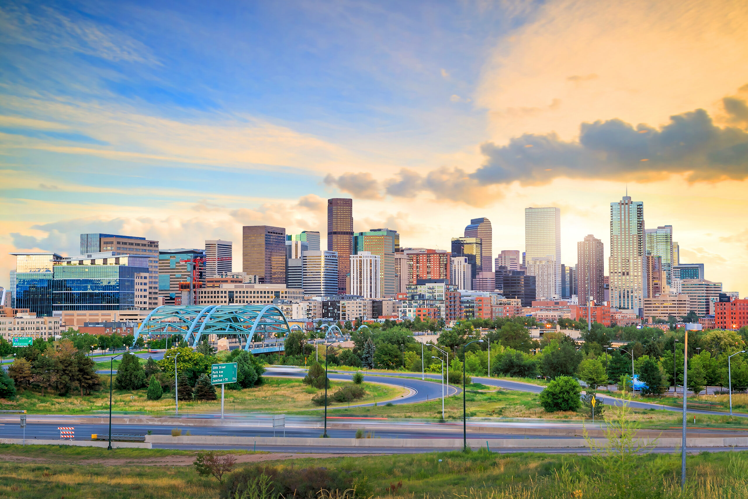 Panorama of Denver skyline